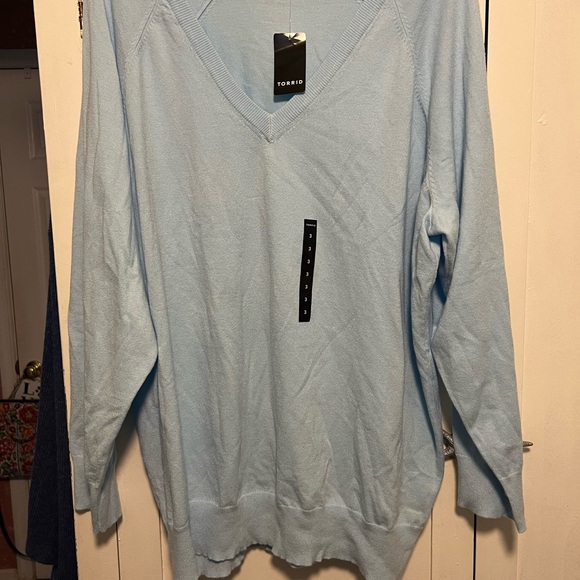 Torrid baby blue sweater 3x - Picture 2 of 3
